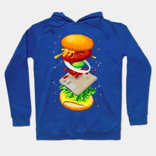 Four-Byte Burger, Transparent Background Hoodie